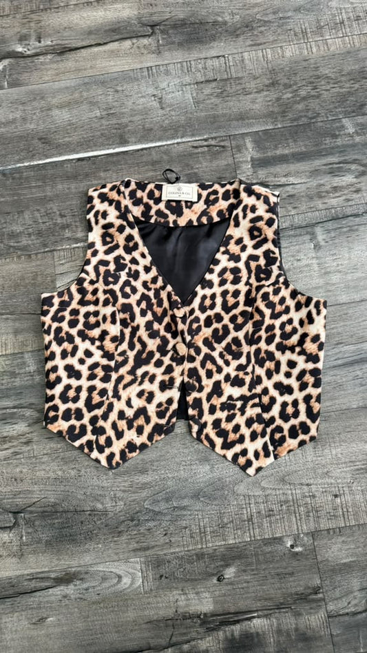 PA0014 Elegant Animal Print Vest
